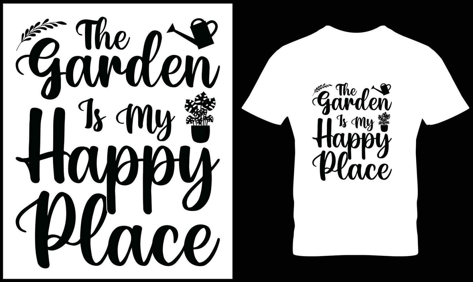 Gardening t-shirt design vector graphic.