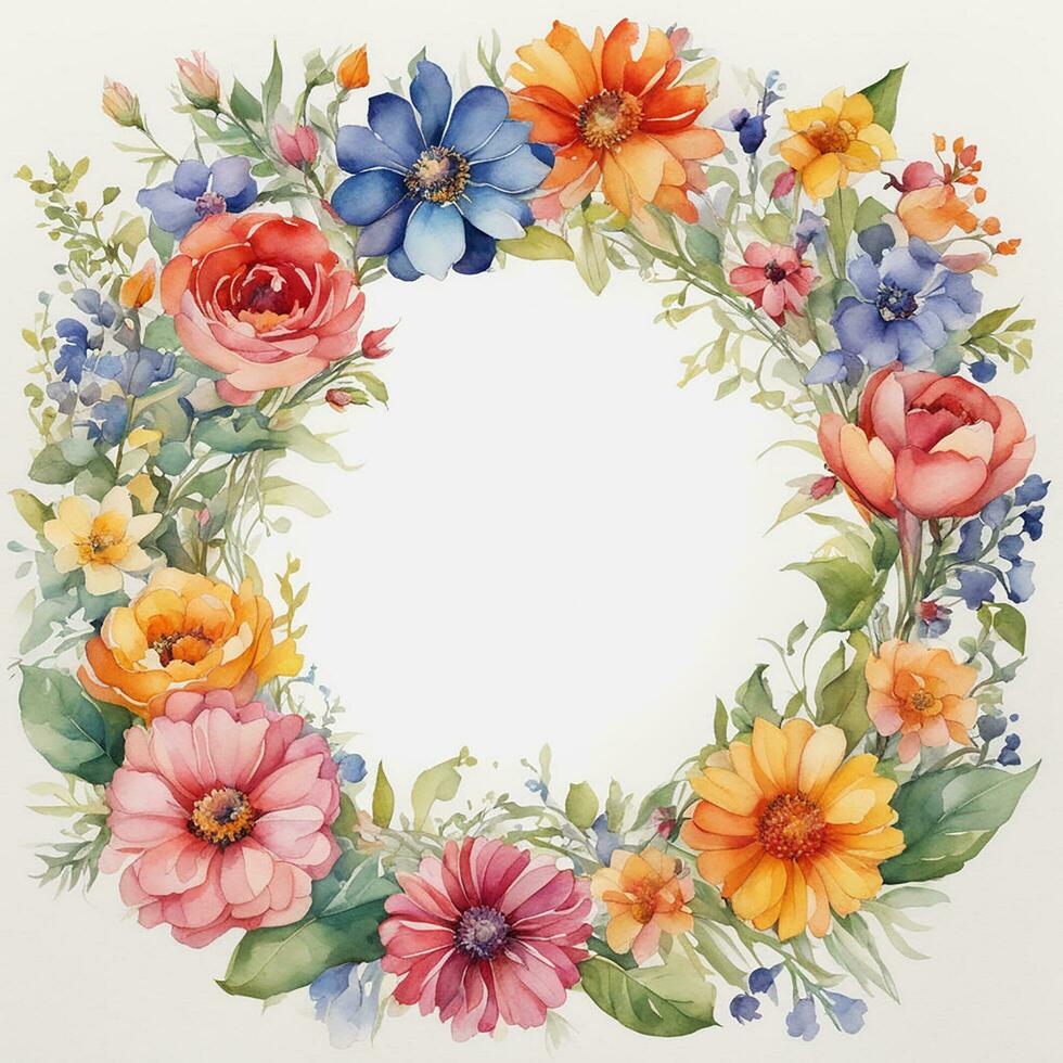 Free Download flowers frame pattern realistic photo, Ai Generaive photo