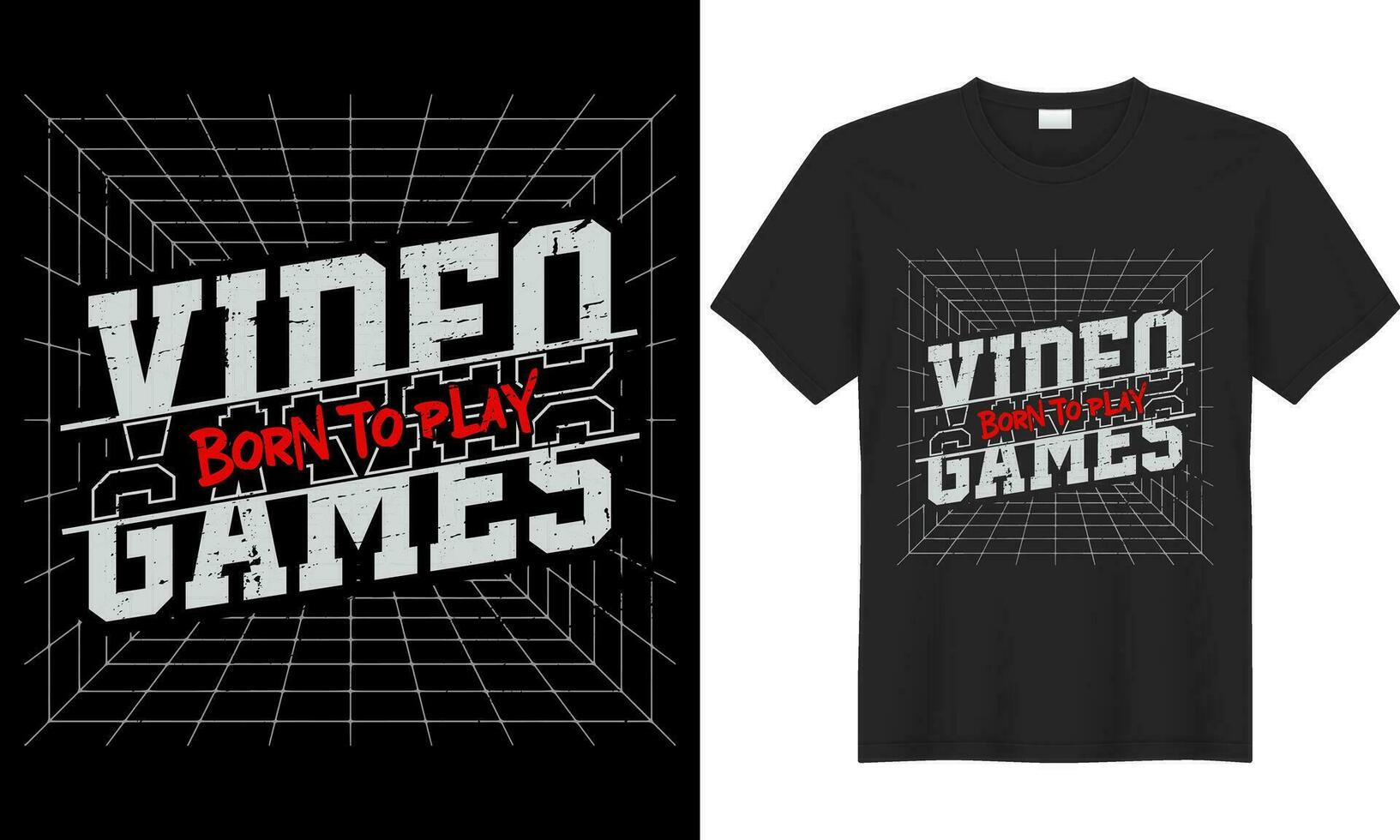 Gaming typography lettering streetwear t-shirt design. Perfect gift for Gamer. Born to play video games. Trendy quote. Vintage illustration print design Template for apparel, hoodie, bag, Sticker,mug. vector