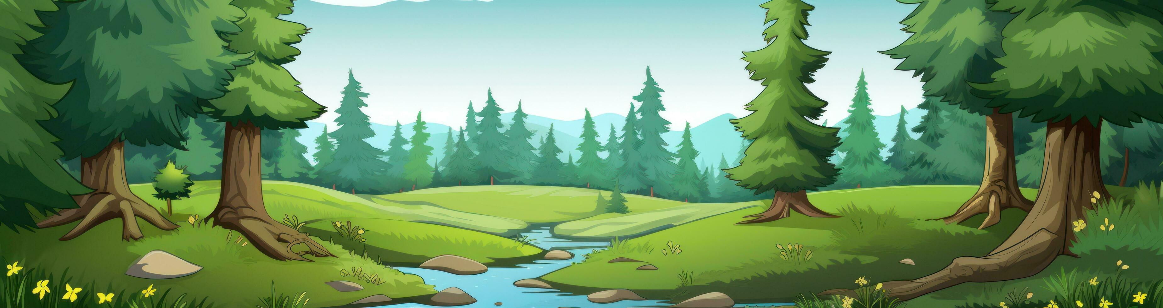 Cartoon natural background photo