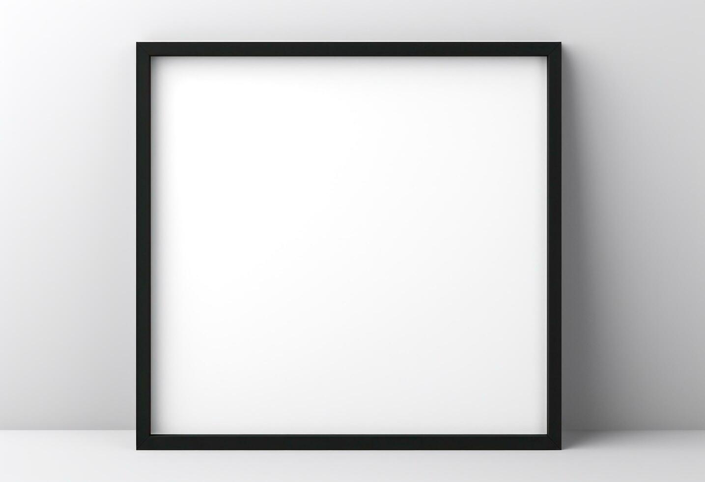 White black frame with blank square blank for the frame photo