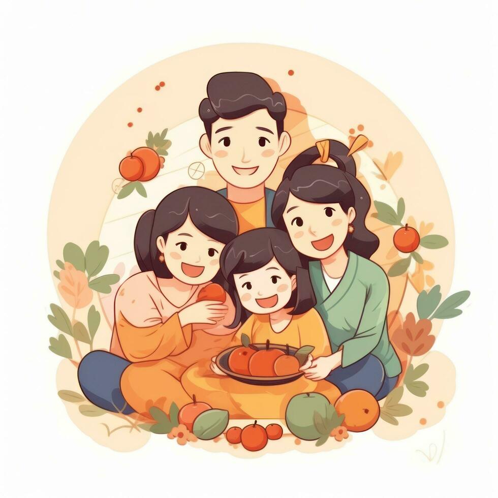 fiesta familia ilustración foto