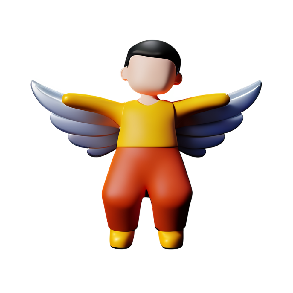 angel 3d rendering icon illustration png