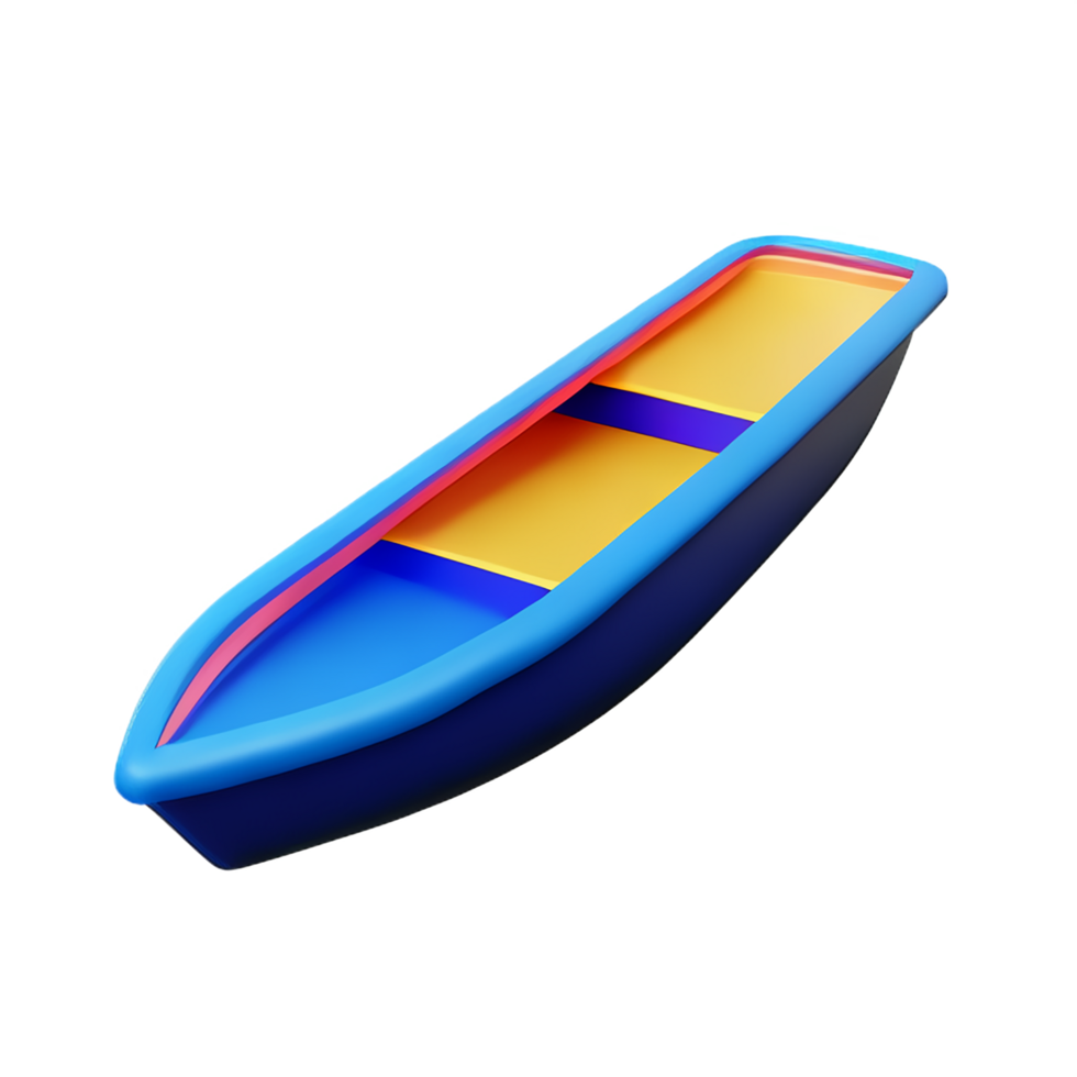 boat 3d rendering icon illustration png