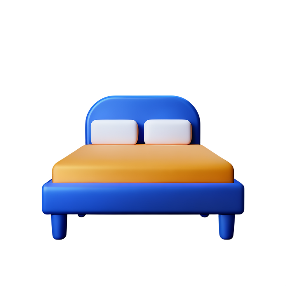 bed 3d rendering icon illustration png