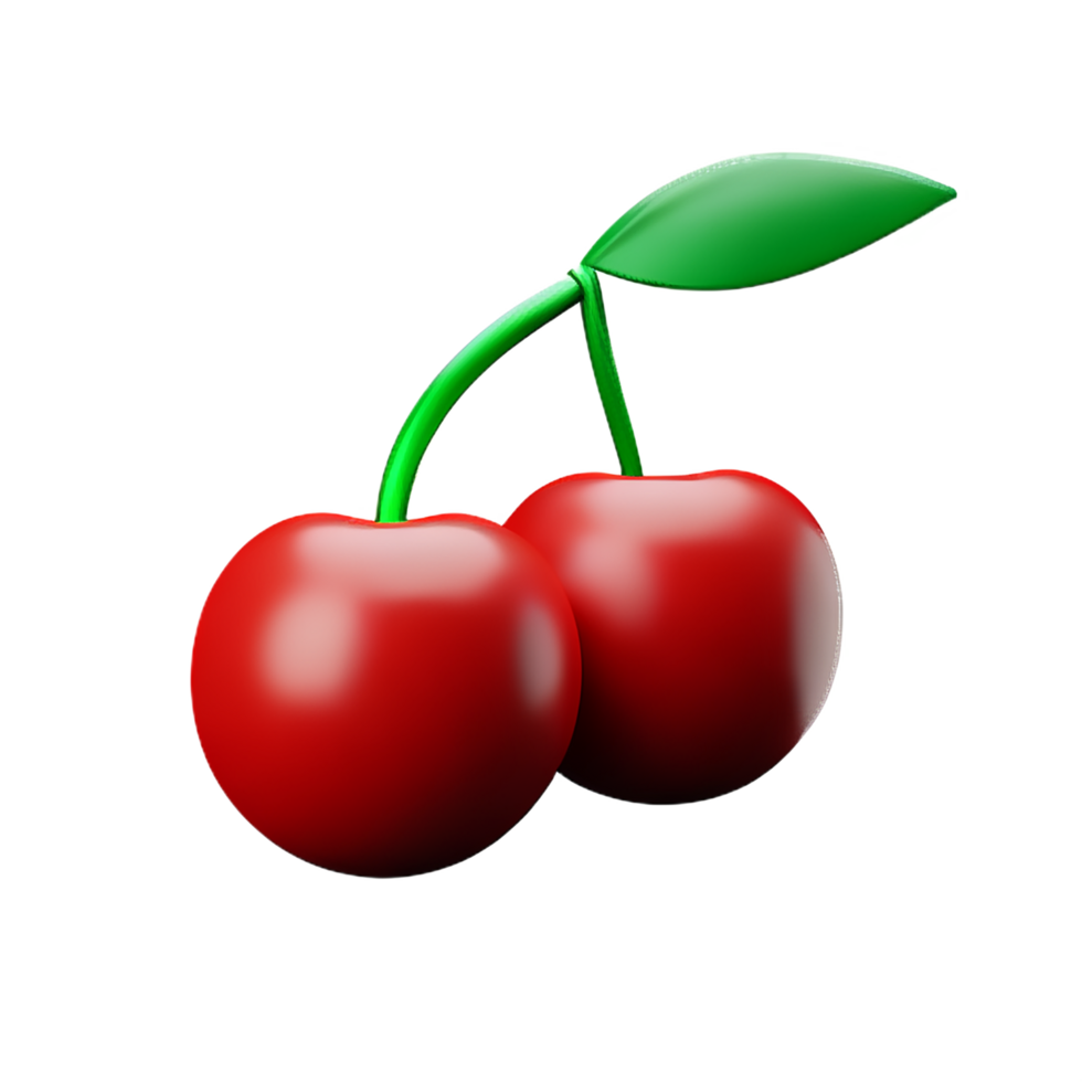 cherry 3d rendering icon illustration png