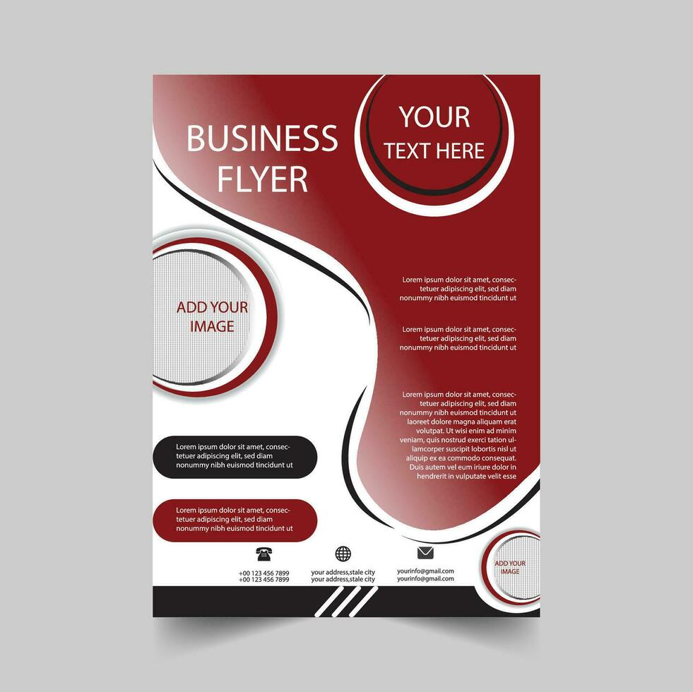 Modern corporate business flyer template vector