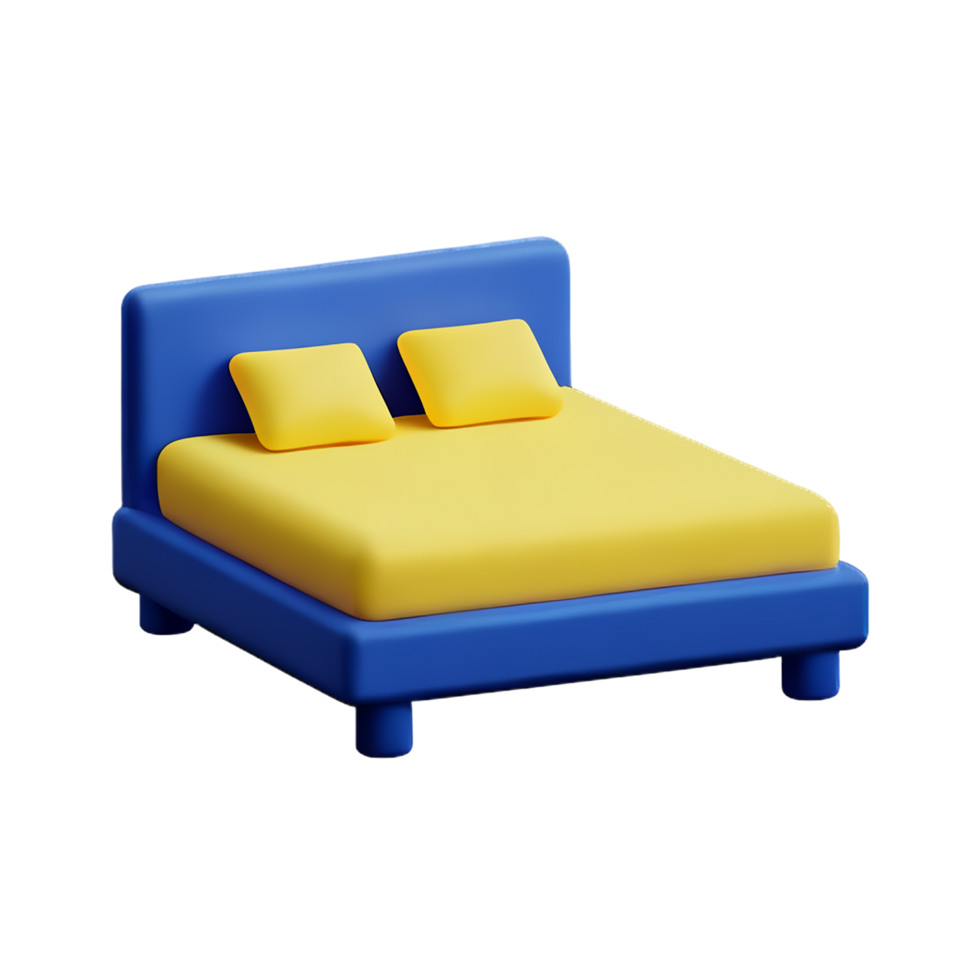 cama 3d representación icono ilustración png