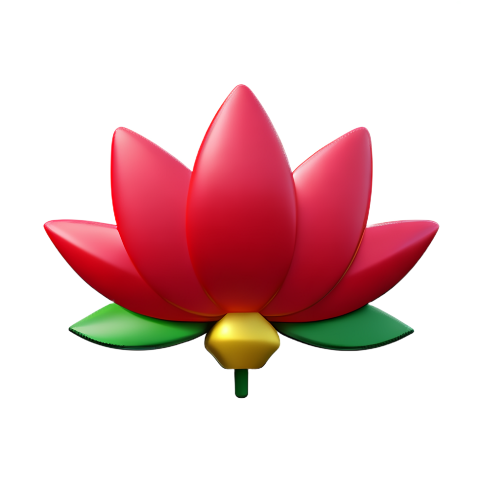 lotus 3d rendering icon illustration png