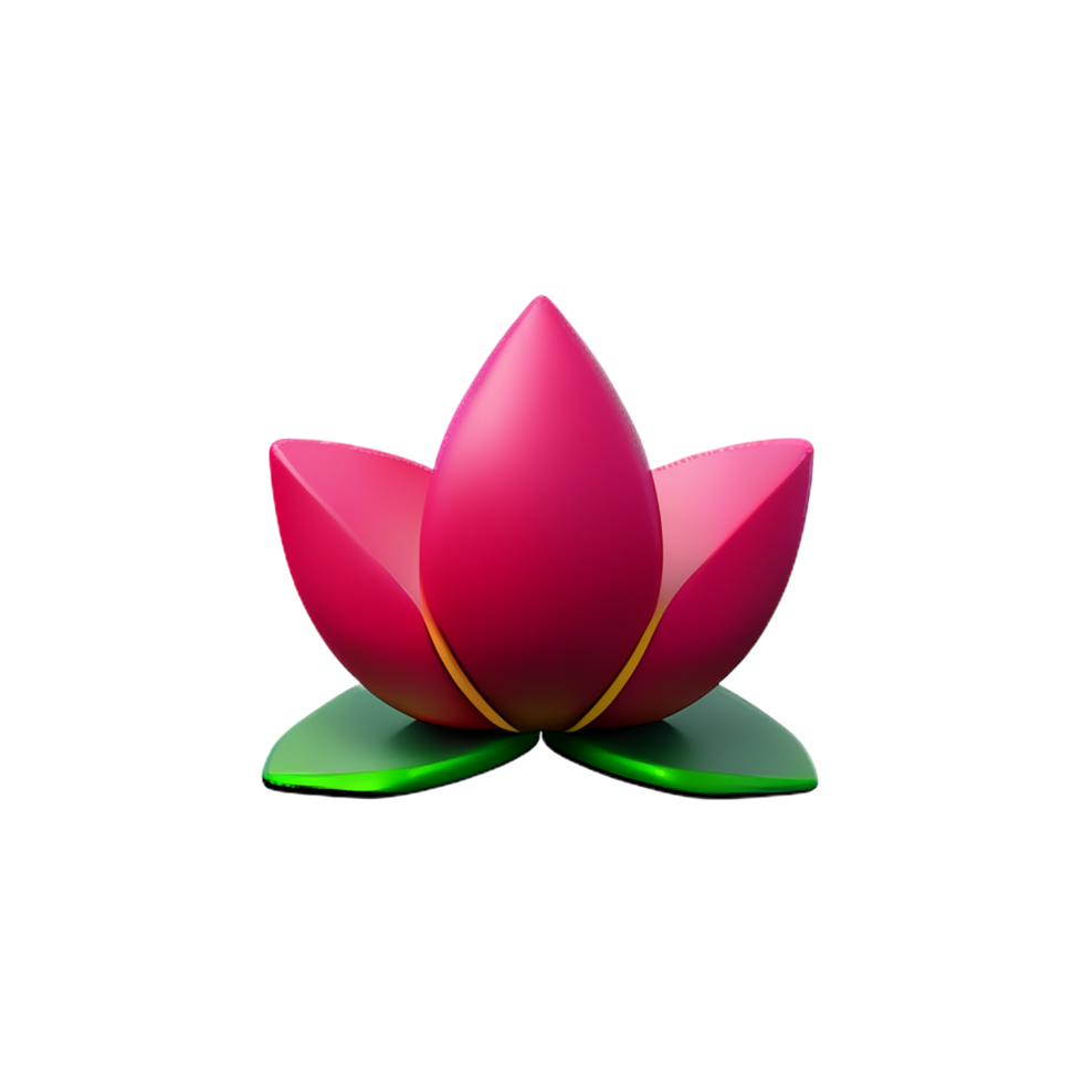 lotus 3d rendering icon illustration png