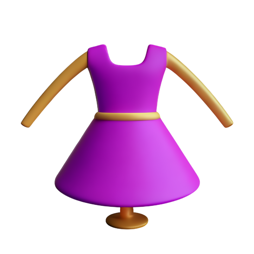 dress 3d rendering icon illustration png
