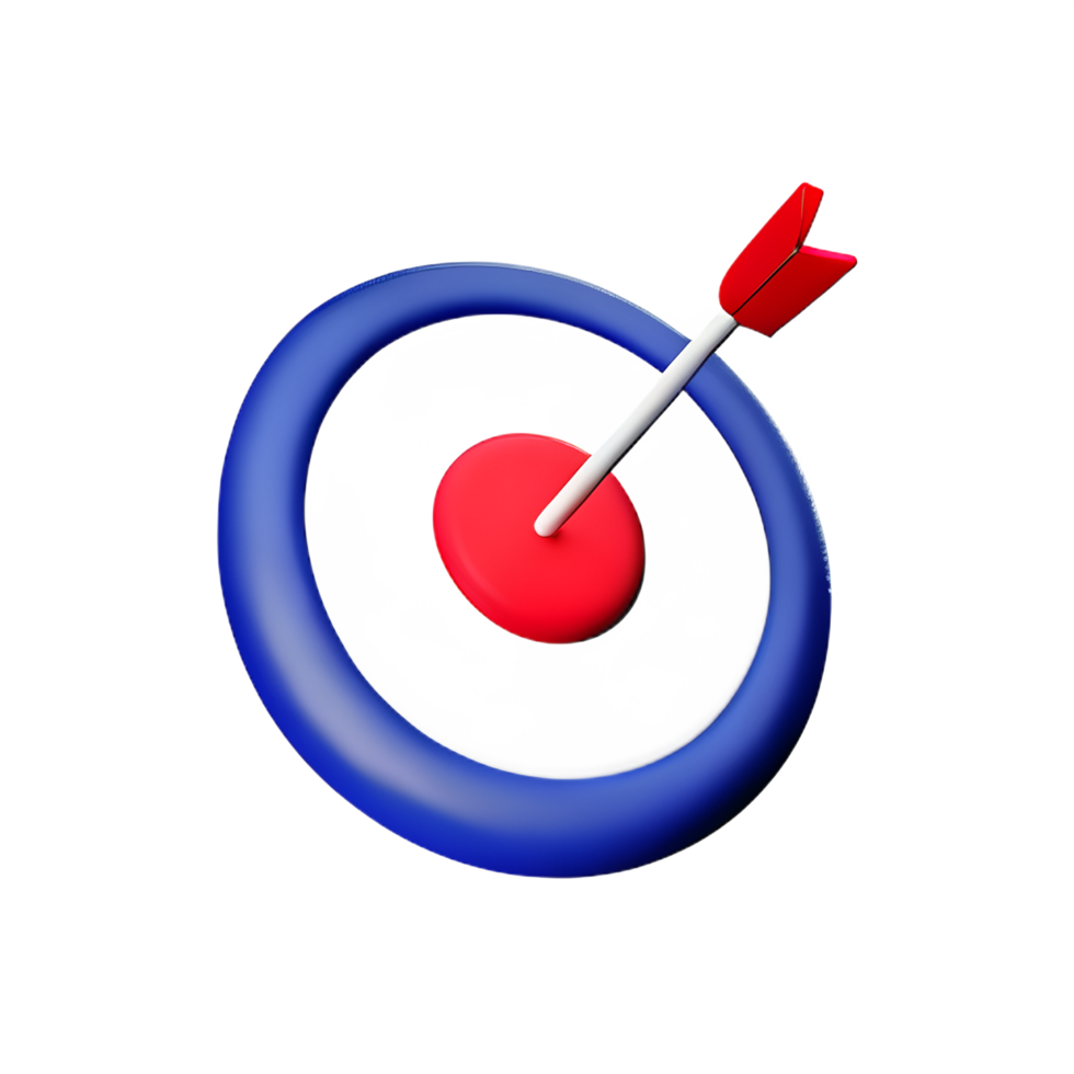 target 3d rendering icon illustration png