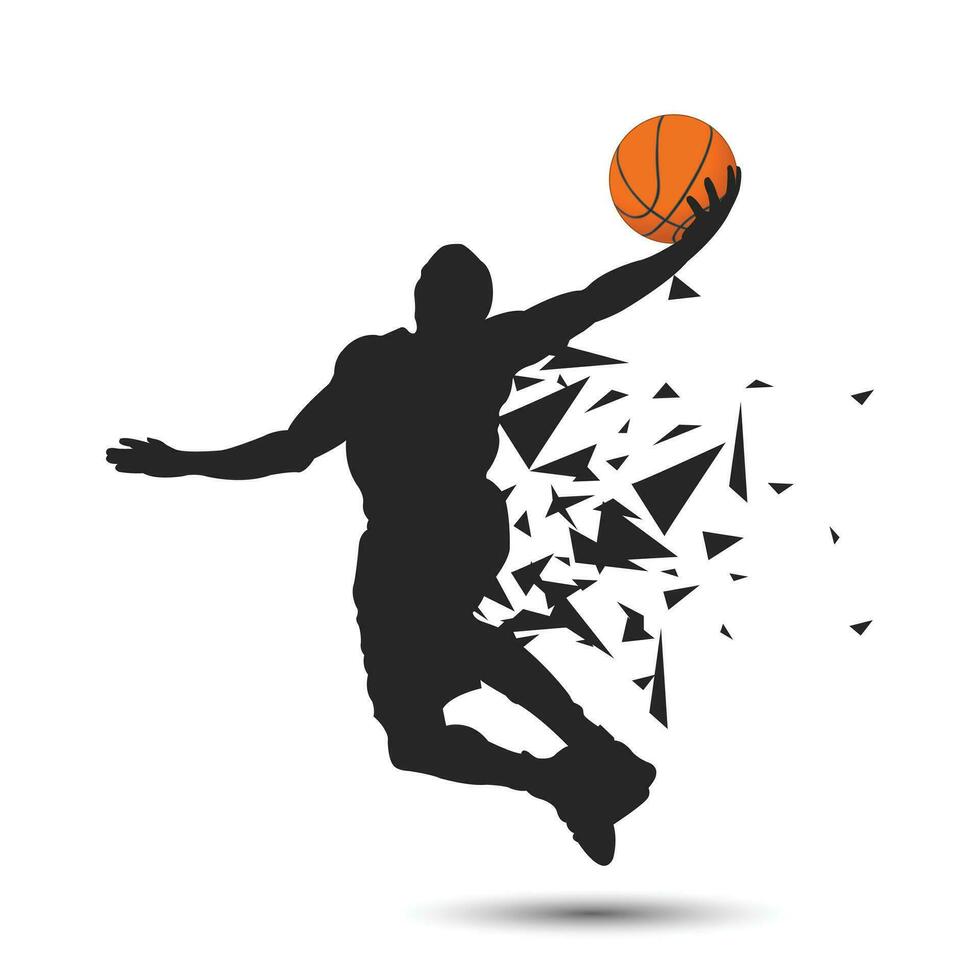 un baloncesto jugador vector