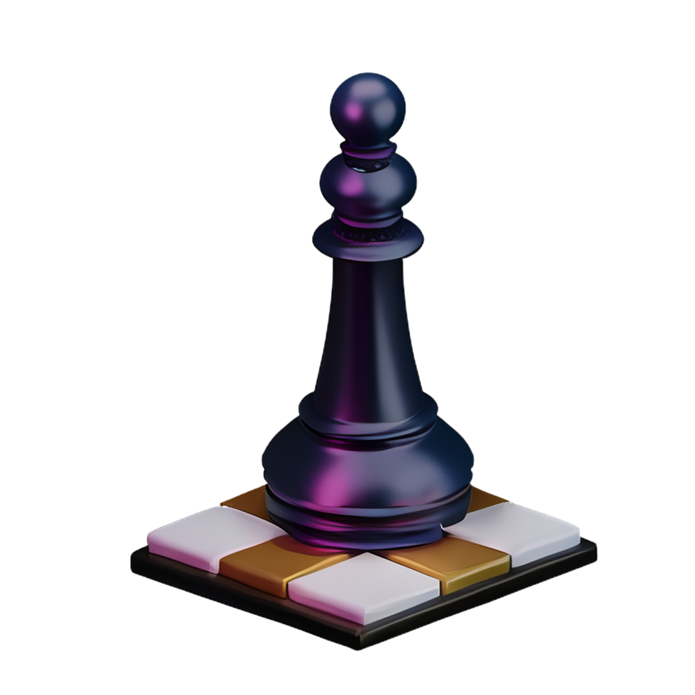 chess 3d rendering icon illustration png