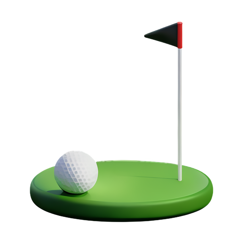 golf 3d representación icono ilustración png