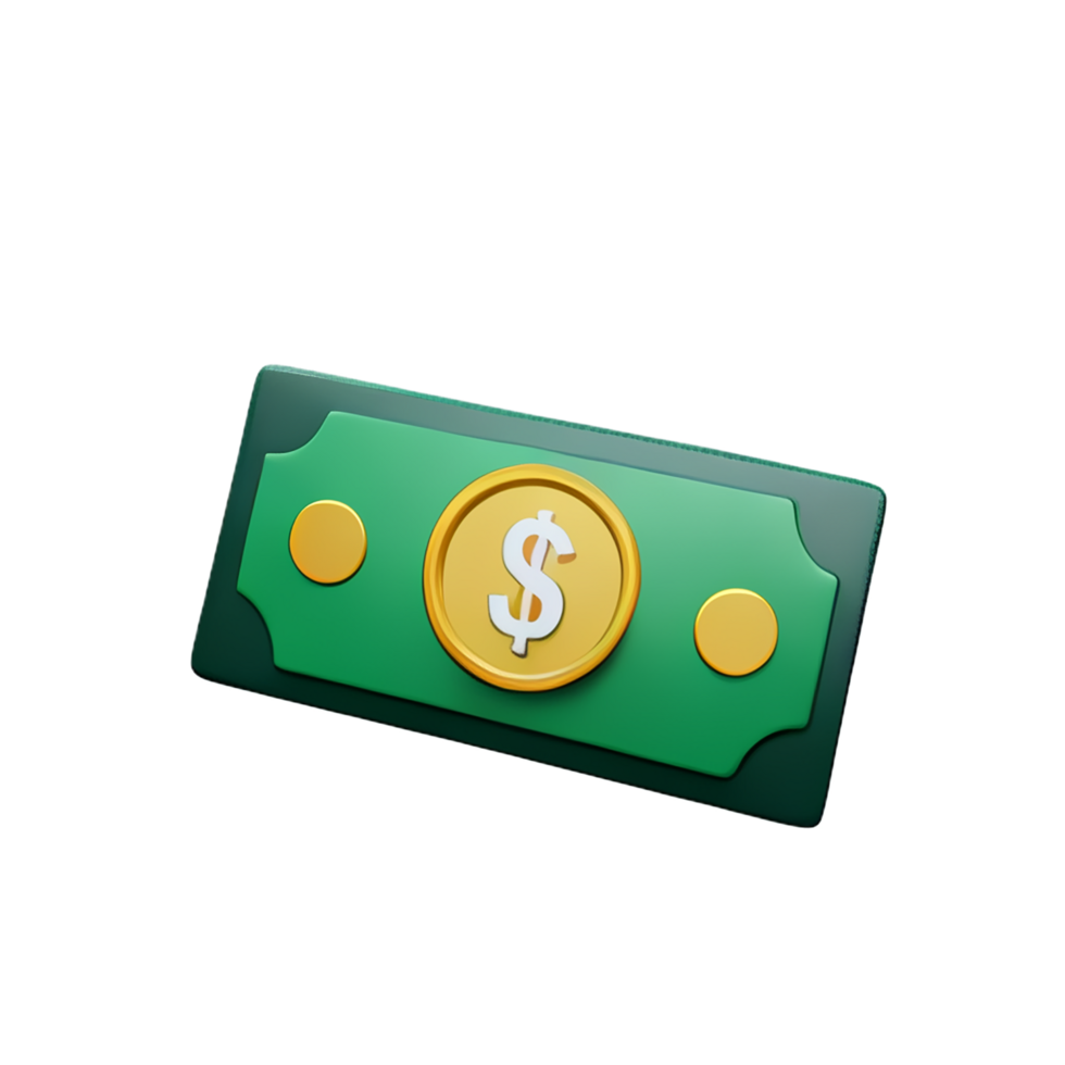 dollar 3d rendering icon illustration png