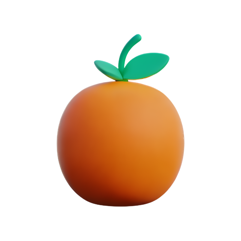 orange 3d rendering icon illustration png