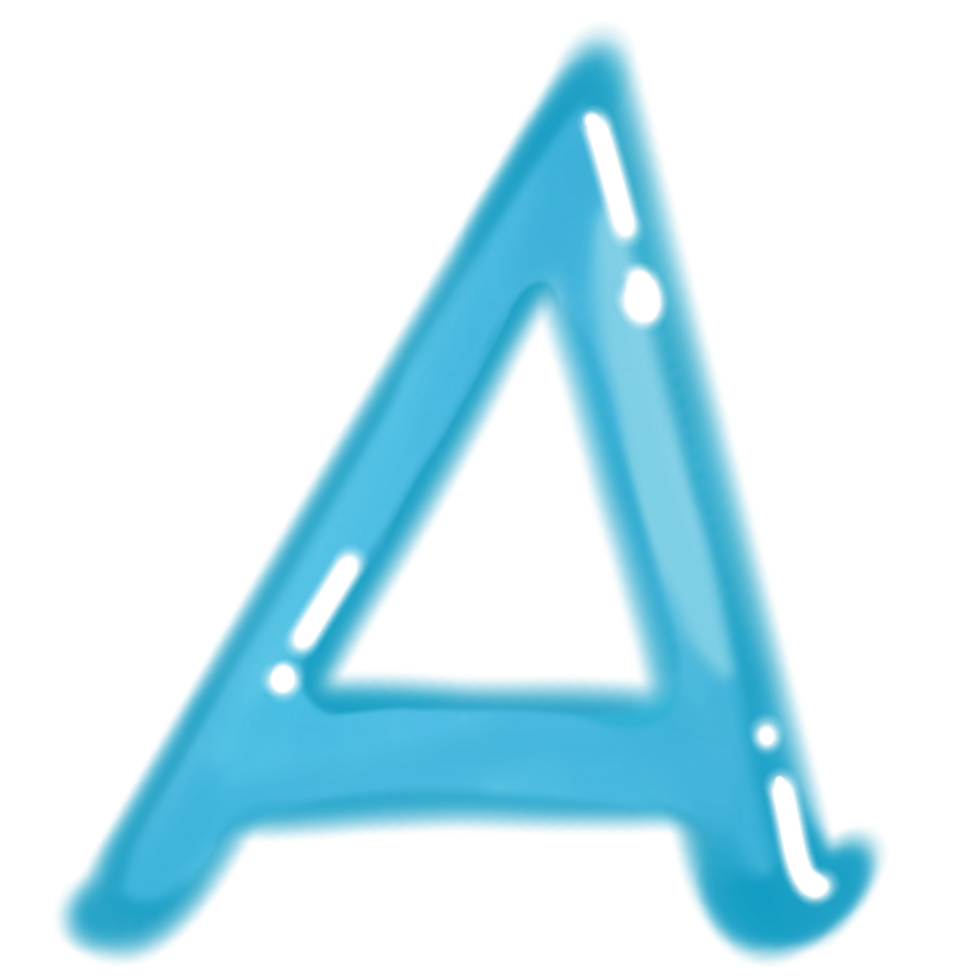 Colourful letters with a transparent background png