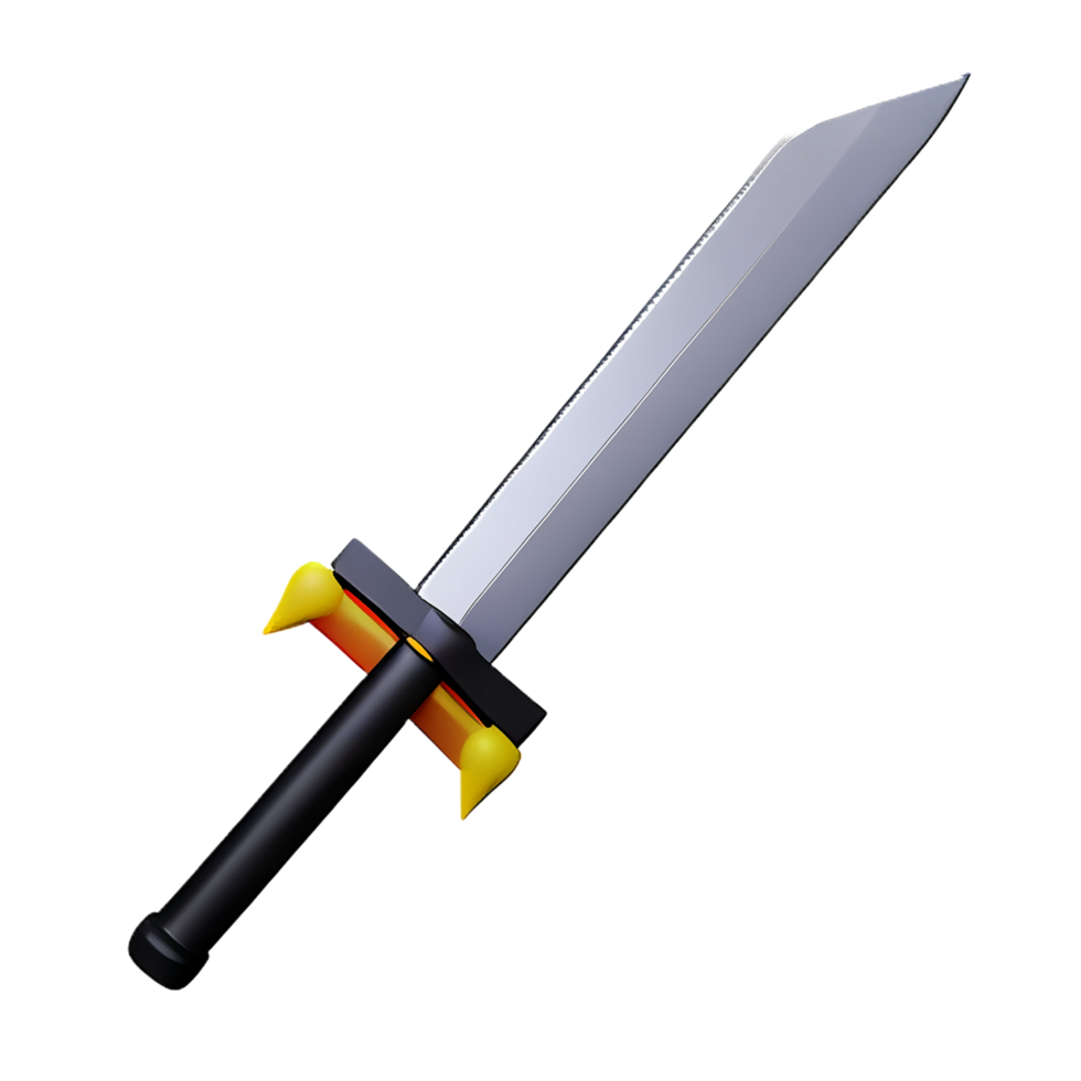 sword 3d rendering icon illustration png