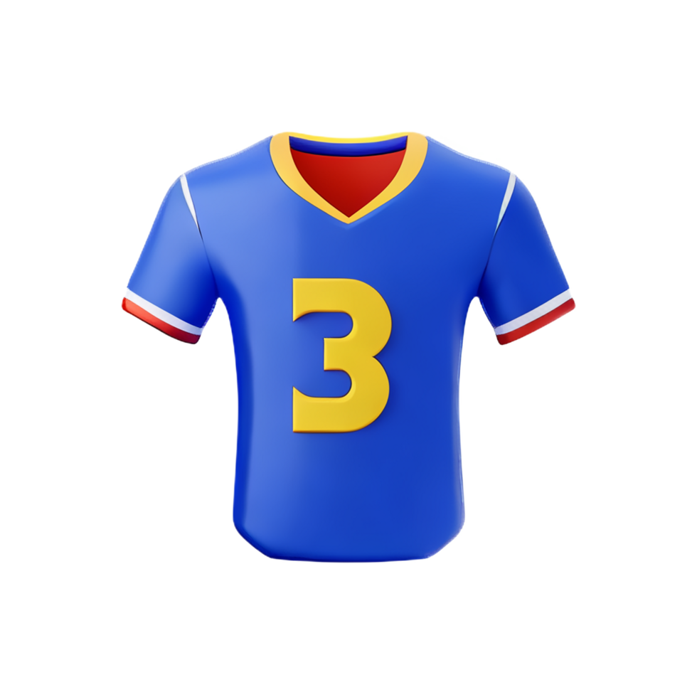 jersey 3d rendering icon illustration png