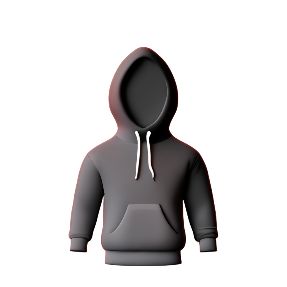 sweat à capuche 3d le rendu icône illustration png