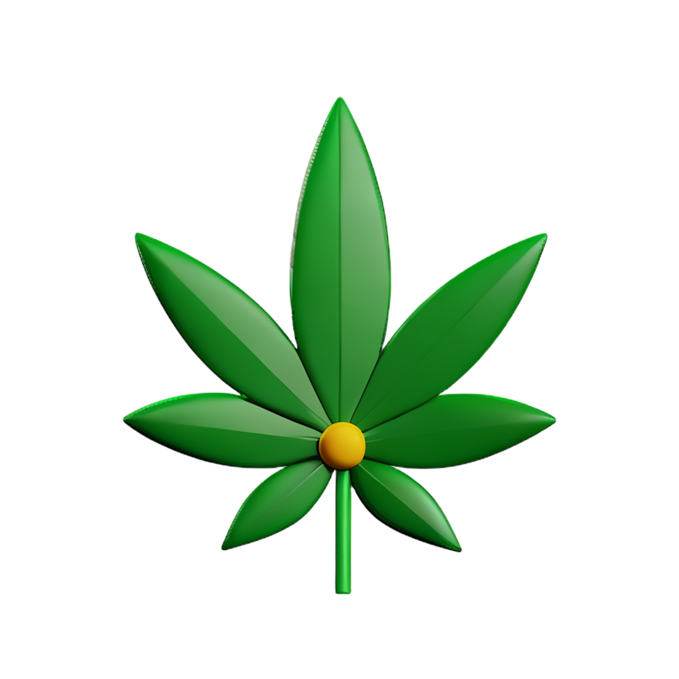 cannabis 3d rendering icon illustration png