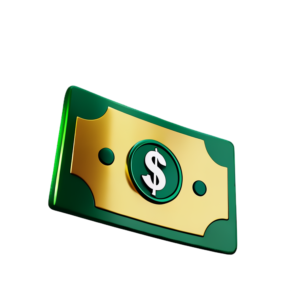 cash 3d rendering icon illustration png