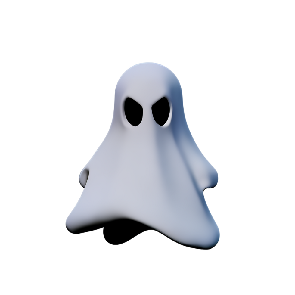 ghost 3d rendering icon illustration png