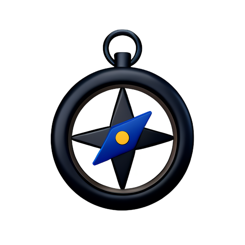 compass 3d rendering icon illustration png