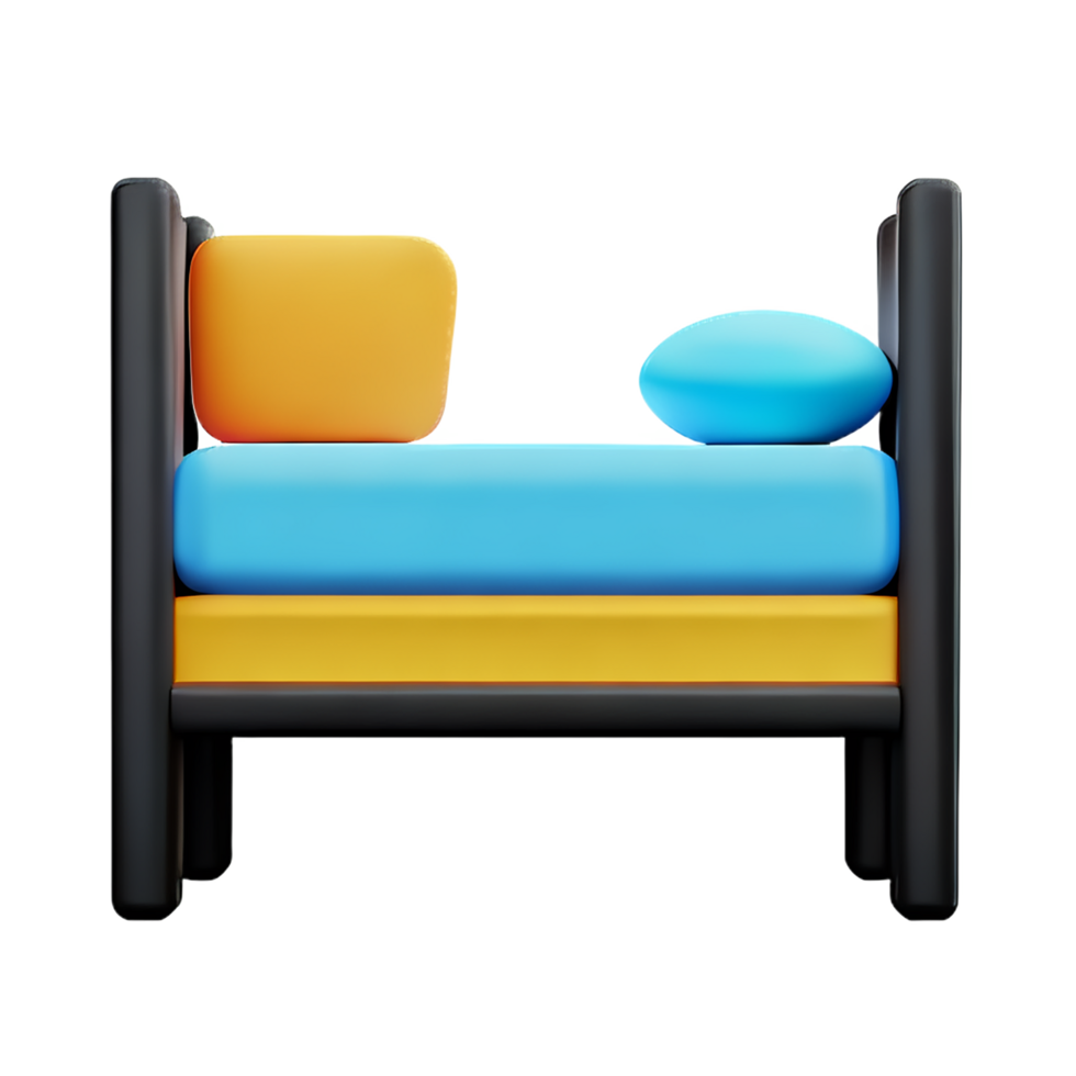 bed 3d rendering icon illustration png