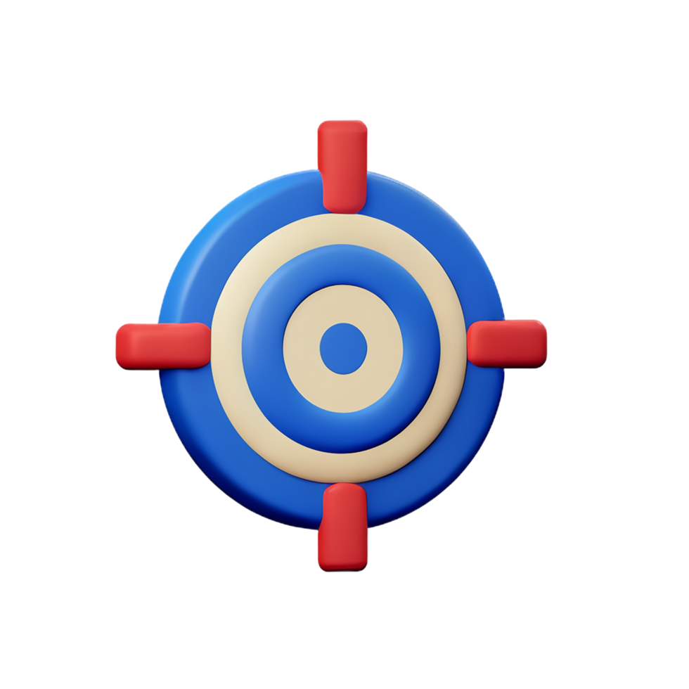 target 3d rendering icon illustration png