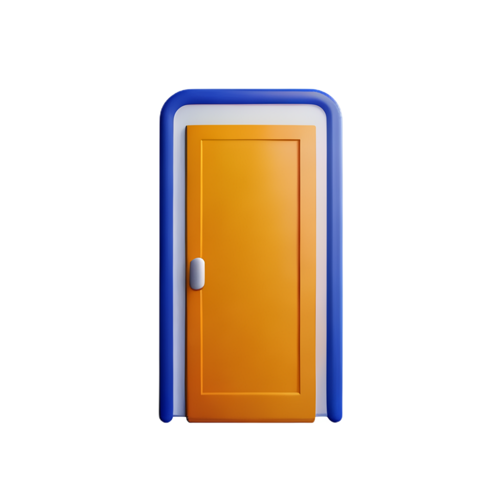 door 3d rendering icon illustration png