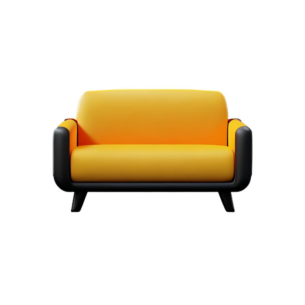 sofa 3d rendering icon illustration png