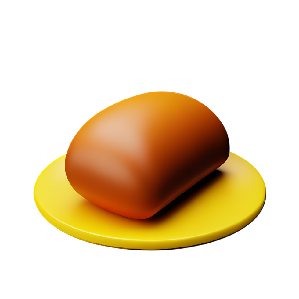 bread 3d rendering icon illustration png