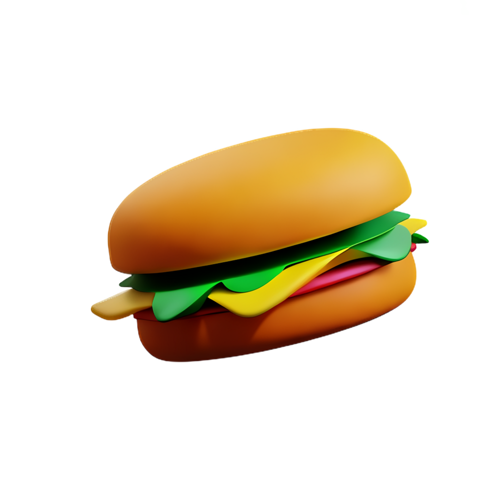 fast food 3d rendering icon illustration png