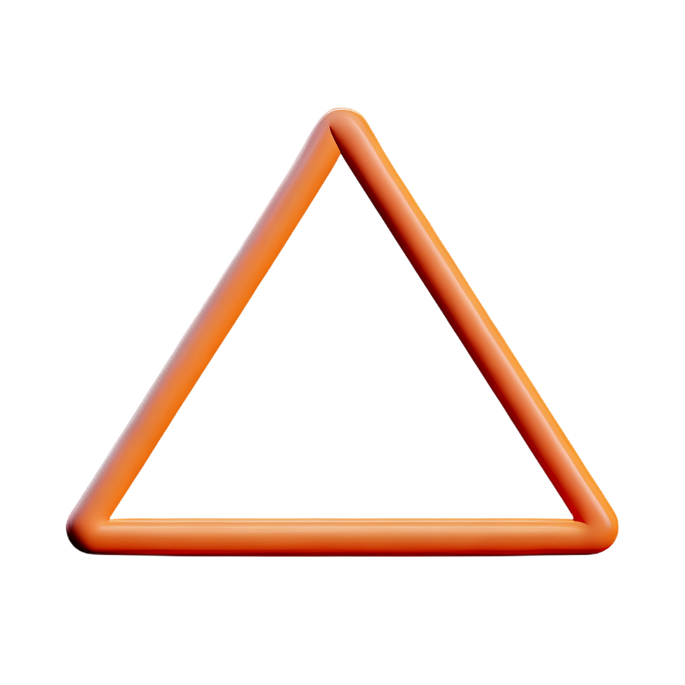 triangle 3d rendering icon illustration png