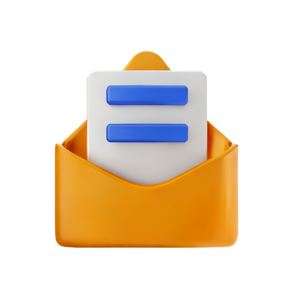 mail 3d rendering icon illustration png