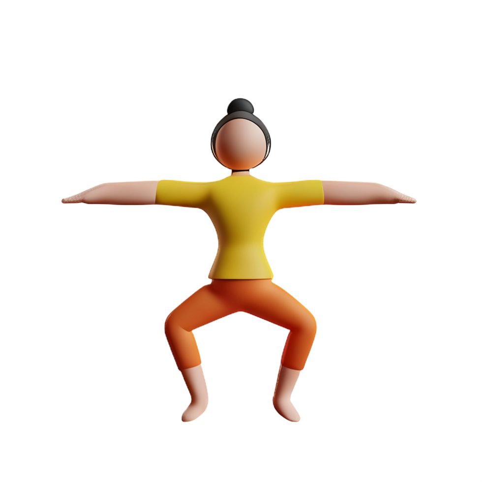 yoga 3d renderen icoon illustratie png