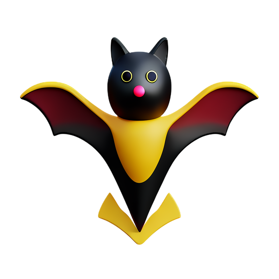 bat 3d rendering icon illustration png