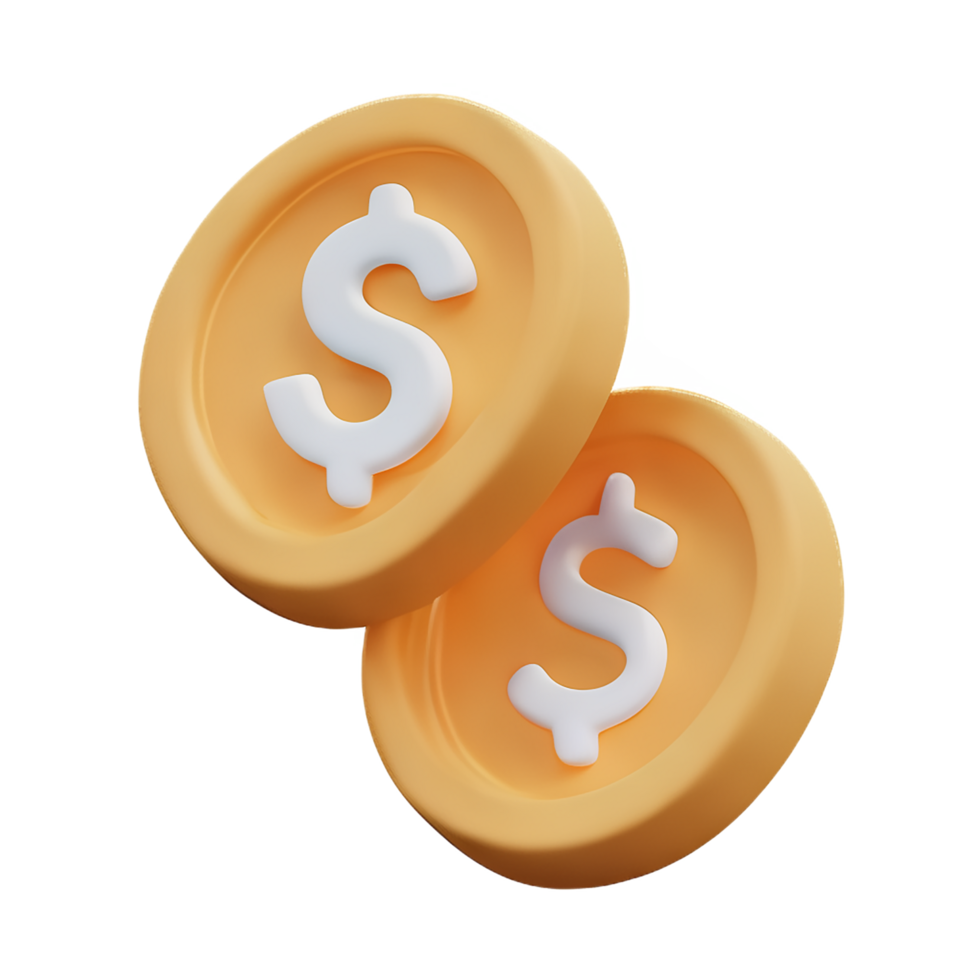 dollar 3d rendering icon illustration png