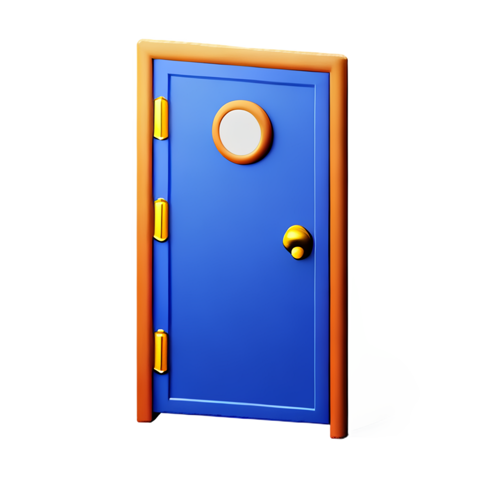 door 3d rendering icon illustration png