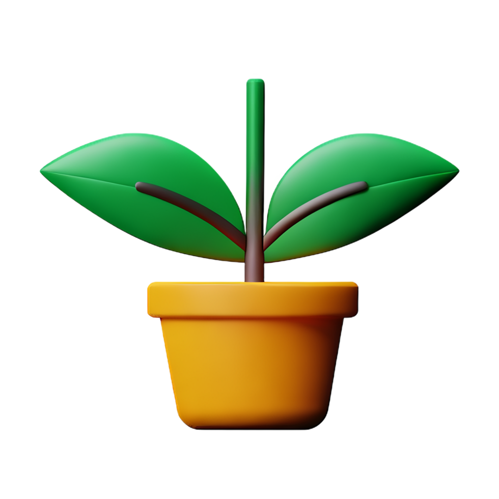 plant 3d icon illustration png