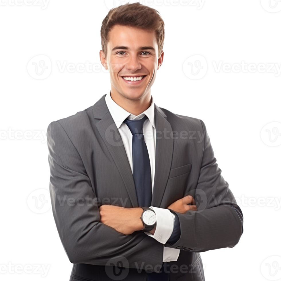 Smiling businessman isolated png