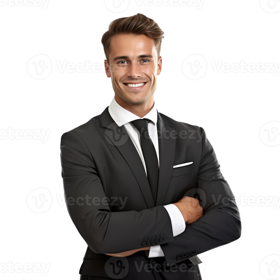 German smiling businessman isolated png