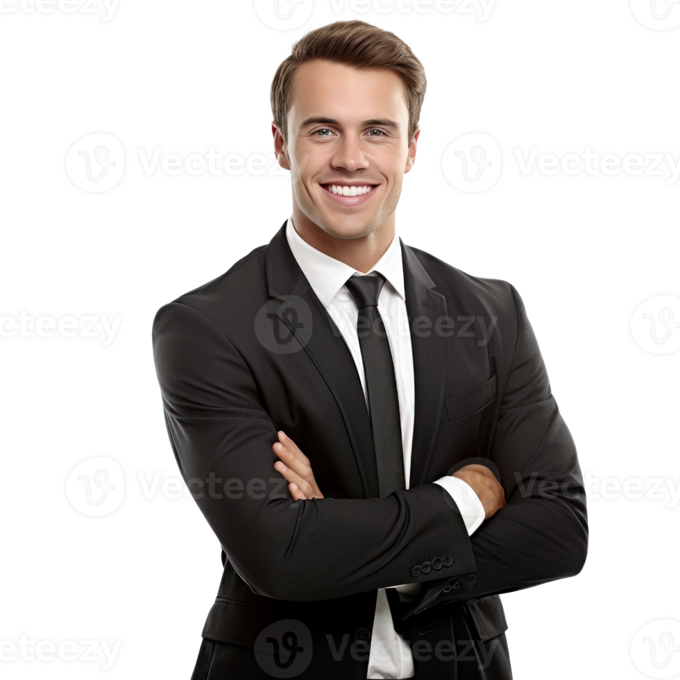 Smiling businessman isolated png