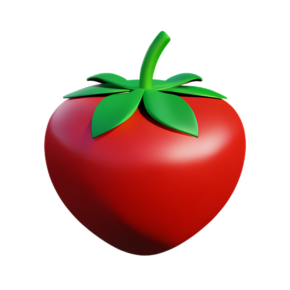 tomato 3d rendering icon illustration png