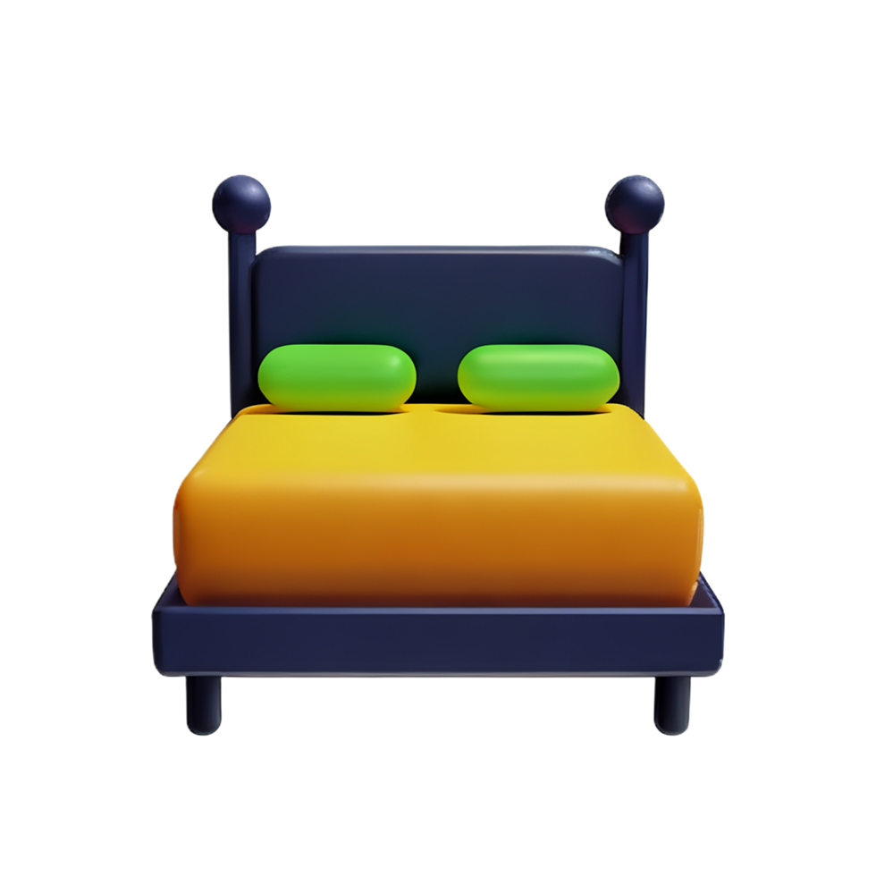 bed 3d rendering icon illustration png
