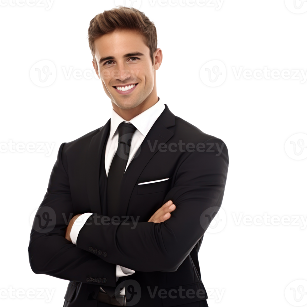 Smiling businessman isolated png