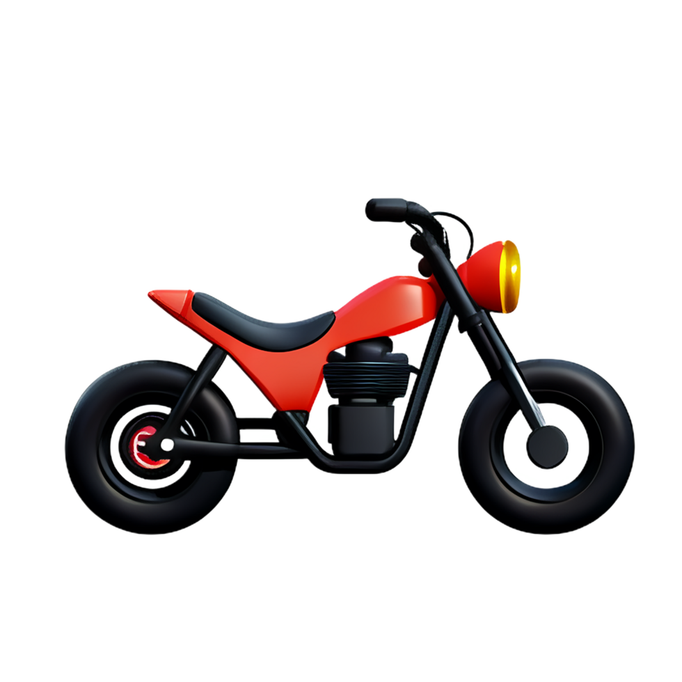 motorcycle 3d rendering icon illustration png