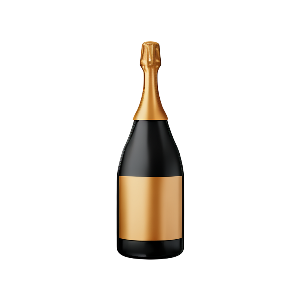 Champagne 3d renderen icoon illustratie png